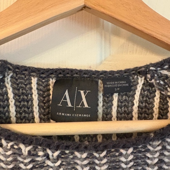 A/X Armani Exchange Gray and White Knit Sweater - Picture 2 of 4